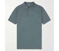 Schmal geschnittenes Polohemd aus Baumwoll-Jersey