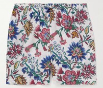Olbia gerade geschnittene Shorts aus Baumwolle mit Kordelzugbund und Blumenprint
