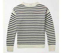 Harbor gestreifter Pullover aus Merinowolle