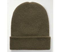 Parker Beanie aus Kaschmir in Rippstrick