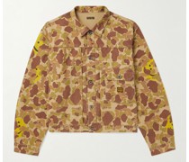 Jacke aus Baumwoll-Twill mit Camouflage-Print