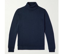 Schmal geschnittener Rollkragenpullover aus Wolle