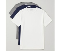 Set aus drei T-Shirts aus Baumwoll-Jersey