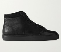 Rally High-Top-Sneakers aus Leder mit Velourslederbesatz