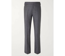 Conrad Slim-Fit Checked Wool Suit Trousers