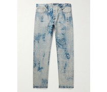 Good Luck gerade geschnittene Jeans mit Print und Fransen