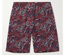 Summer gerade geschnittene Shorts aus REXCELL® Lyocell mit Paisley-Print