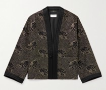 Embroidered Crepe de Chine Jacket