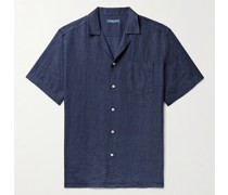 Angelo Camp-Collar Linen Shirt