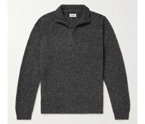 Donegal Wool-Blend Half-Zip Sweater
