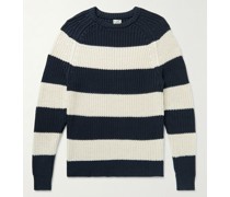 Slim-Fit Striped Cotton Sweater