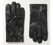 Eleven 9150 Handschuhe aus Leder mit Rippstrickbesatz