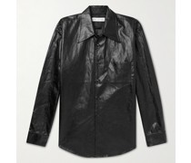 Coco 70s Crinkled Faux Leather Shirt