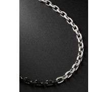 Bold Links Blackened White Gold Necklace