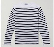 Chelton gestreifter Pullover aus Strick aus Sea-Island-Baumwolle