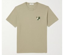 T-Shirt aus Baumwoll-Jersey mit Stickerei