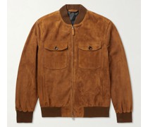 Bomberjacke aus Veloursleder