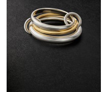 Amaryllis Ring aus Gold und Silber