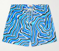 The Classic mittellange gemusterte Badeshorts mit geradem Bein