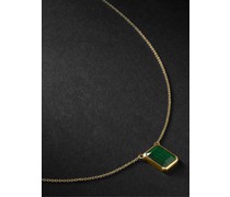 Kette aus Gold mit Malachiten