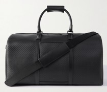 Stepan Weekender aus beschichtetem Canvas mit Logoprägung und Lederbesätzen
