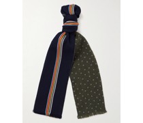 Wendbarer Schal aus einer Schurwollmischung mit Fransen