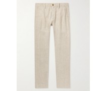 Karl schmal zulaufende Chinos aus Leinen