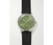Marlin Automatic 40 mm Uhr aus Edelstahl mit Lederarmband