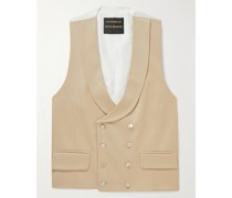 Slim-Fit Double-Breasted Wool Waistcoat