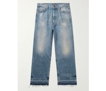 Weit geschnittene Jeans mit Verzierungen in Distressed-Optik