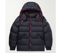Amarante Logo-Appliquéd Quilted Shell Hooded Down Jacket