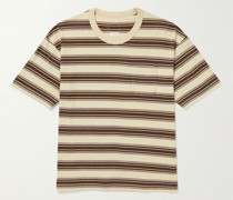 Striped Cotton and Cashmere-Blend Jersey T-shirt