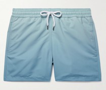 Kurze Badeshorts mit geradem Bein und Farbverlauf