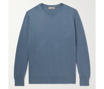 Schmal geschnittener Pullover aus Baumwolle