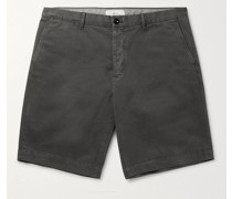 Bermudashorts aus Baumwoll-Twill in Stückfärbung