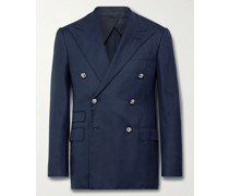 Kent Slim-Fit Double-Breasted Cashmere-Twill Blazer