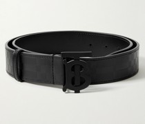 3.5cm Debossed Leather Belt