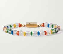 Mamo vergoldetes Armband mit Quarz und Emaille