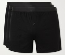Set aus drei schmal geschnittenen Boxershorts aus Stretch-Lyocell