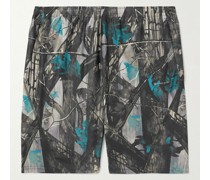 Water-Side gerade geschnittene lange Badeshorts mit Print