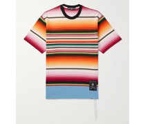 Gestreiftes T-Shirt aus Baumwolle mit Logo