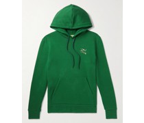 Hoodie aus Baumwoll-Jersey mit Logostickerei