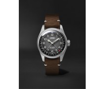 + Cervo Volante Big Crown Pointer Date Automatic 38mm Stainless Steel and Leather Watch, Ref. No. 01 754 7779 4063-Set