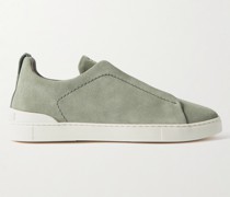 Triple Stitch Sneakers aus Veloursleder