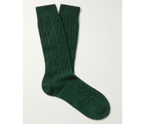 Cable-Knit Cashmere Socks