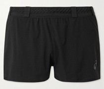 Metarun gerade geschnittene Shorts aus recyceltem Ripstop mit Perforationen