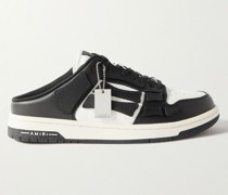 Skel-Top Slip-ons aus Leder in Colour-Block-Optik