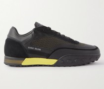 Football Sneakers aus Leder, Veloursleder und Nylon mit Logoprägung