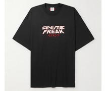 Anime Freak Oversized-T-Shirt aus Baumwoll-Jersey mit Stickerei und Print