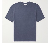 T-Shirt aus einer Leinenmischung in Stückfärbung